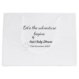 lasse das Abenteuer beginnt Babydusche hinzufügen  Große Geschenktüte