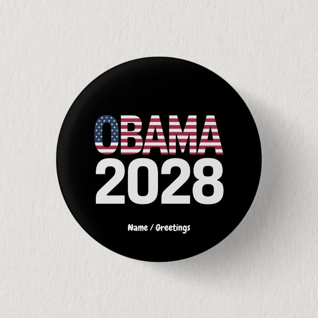Lasse, dies zu beheben, Obama für Präsident 2028 Button (Vorderseite)
