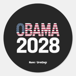 Lasse, dies zu beheben, Obama für Präsident 2028 Runder Aufkleber