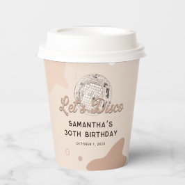 Lasse Disco 30. Geburtstag Retro Groovy Party Pappbecher