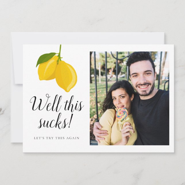 Lasse erneut versuchen, diese Hochzeit ändern Sie  Save The Date (Vorderseite)