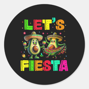 Lasse Fiesta 5 Cinco de Mayo for Women Men Boys Gi Runder Aufkleber