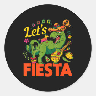Lasse Fiesta Cinco De Mayo Camisa Mexicana Hombre Runder Aufkleber