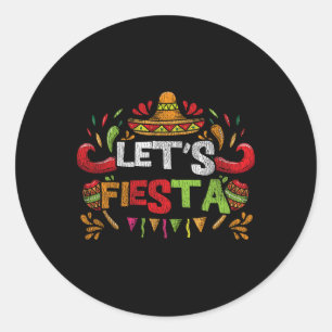 Lasse Fiesta Cinco De Mayo Runder Aufkleber