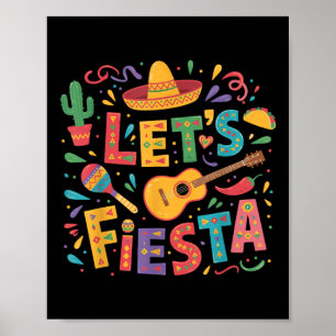 Lasse Fiesta Cinco De Mayo Sombrero Mexican Party  Poster