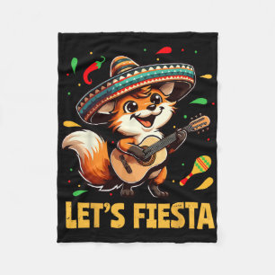 Lasse Fiesta Fox Sombrero Cinco De Mayo Mexikanisc Fleecedecke