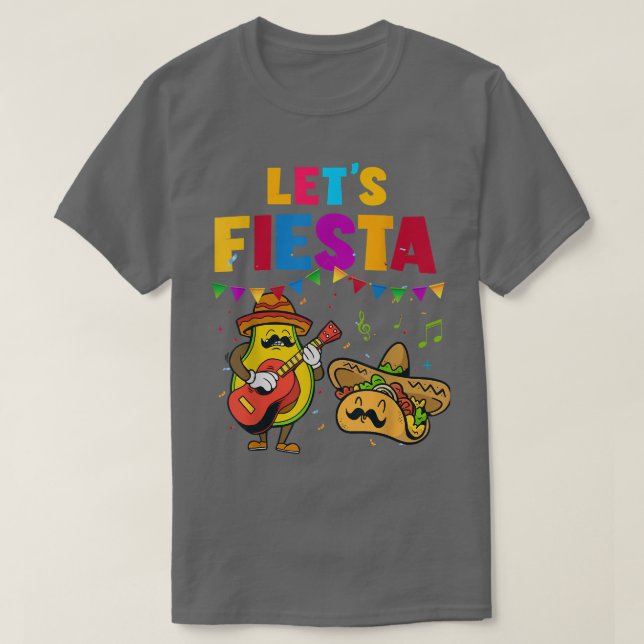 Lasse Fiesta Funny Avocado Taco Cinco De Mayo Meic T-Shirt (Design vorne)