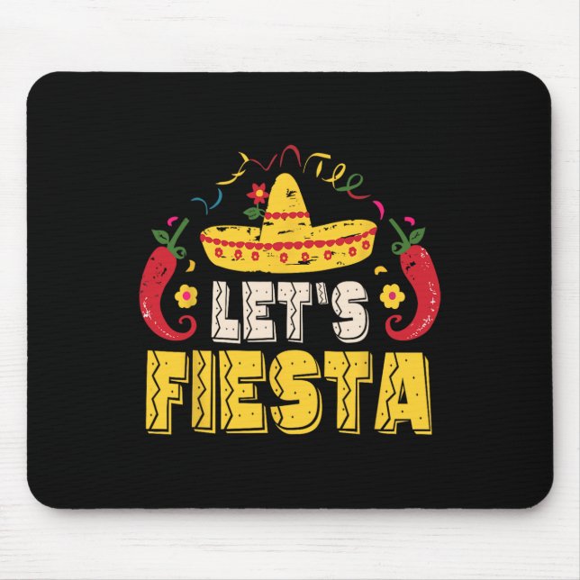 Lasse Fiesta Funny Cinco De Mayo Mexican Mousepad (Vorne)