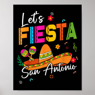 Lasse Fiesta San Antonio Texas Cinco De Mayo Mexic Poster
