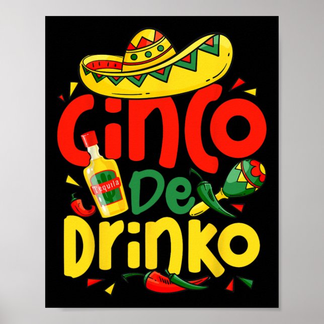 Lasse Fiesta Squad Cinco Drinko 5 Cinco De Mayo Me Poster (Vorne)