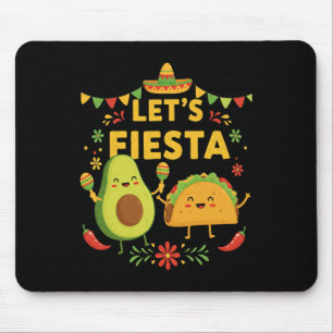 Lasse Fiesta Taco Avocado Funny Cinco De Mayo Mexi Mousepad