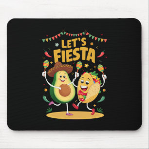 Lasse Fiesta Taco Avocado Funny Cinco De Mayo Mexi Mousepad