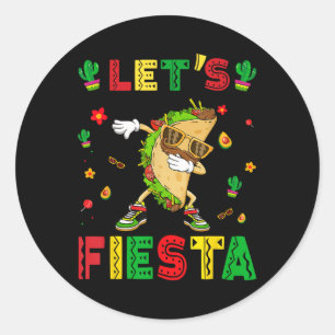 Lasse Fiesta Tacos Dabbing Cinco De Mayo Mexican P Runder Aufkleber