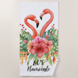Lasse Flamingle Flamingo's  Strandtuch