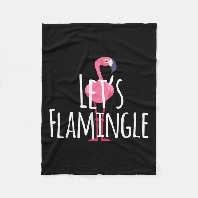 Lasse Flamingle Quote - Niedlich Flamingo Graphic Fleecedecke (Vorderseite)