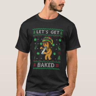 Lasse Funny Baked Gingerbrot Weed Ugly Cookie T-Shirt