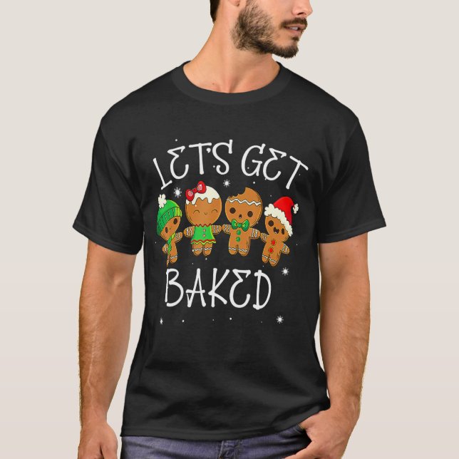 Lasse gebackenes Cookie Weed Xmas Ugly Christmas S T-Shirt (Vorderseite)