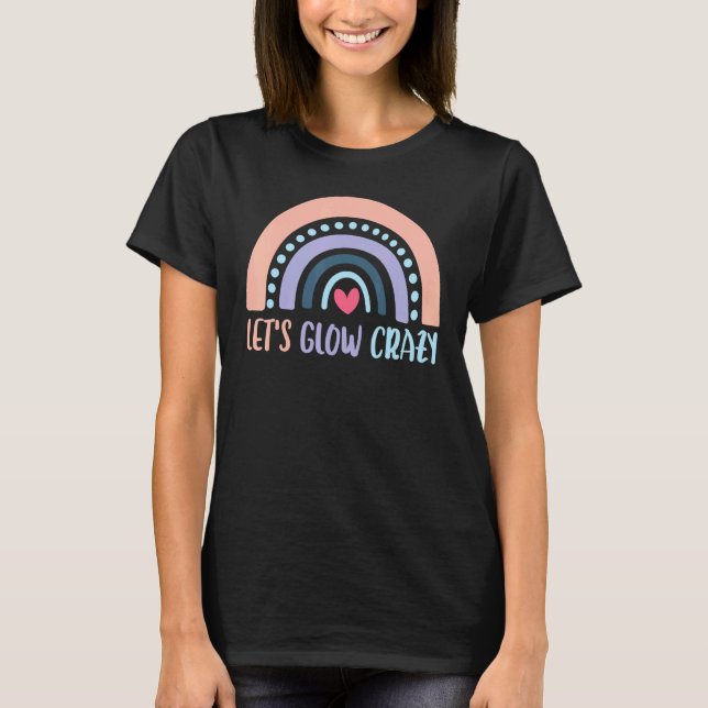 Lasse Glow Crazy Rainbow Glow Party für Mädchen un T-Shirt (Vorderseite)