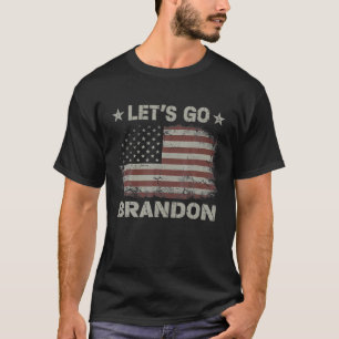 Lasse Go Brandon Let's Go Brandon USA Flag T-Shirt