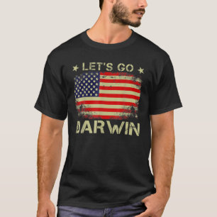 Lasse Go Darwin Vintag American Flag Lasse Go Darw T-Shirt