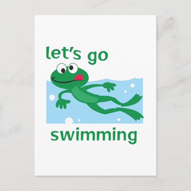 LASSE GO SWIMMING POSTKARTE (Vorderseite)