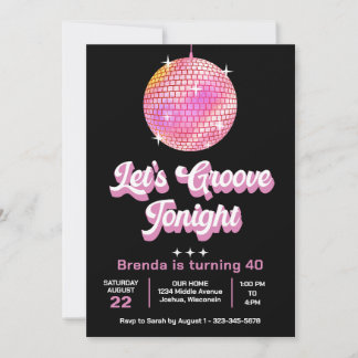 Lasse Groove 70er Thema jeden Geburtstag Einladung