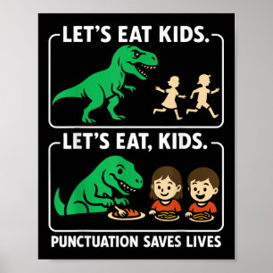 Lasse Kids Punctuation Rette Lives Funny Gramma Poster