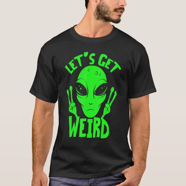Lasse komische Ufo Space Alien T-Shirt (Vorderseite)