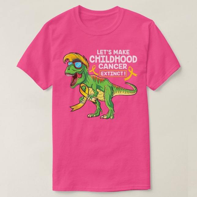 Lasse Krebs im Kindesalter aussterben lassen Dinos T-Shirt (Design vorne)