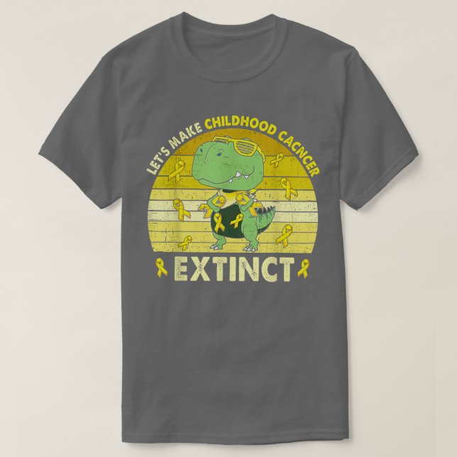 Lasse Krebs im Kindesalter aussterben lassen Dinos T-Shirt (Design vorne)