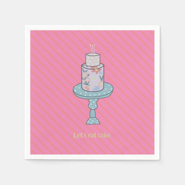 Lasse Kuchen Niedliches Party essen Serviette (Vorderseite)