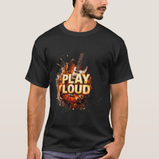 Lasse laute Gitarrenenergie spielen T-Shirt