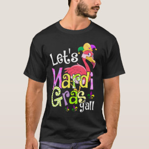 Lasse Mardi Gras Yall Flamingo Jester Hat T-Shirt