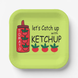 Lasse mit Ketchup-Party aufholen Pappteller