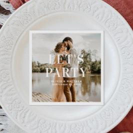 Lasse Party. Moderne minimalistische Typografie-Ho Serviette