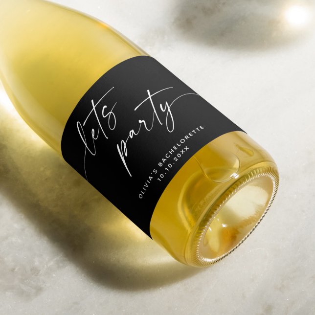 Lasse Party. Schwarz-Schrift-Bachelorette (Von Creator hochgeladen)