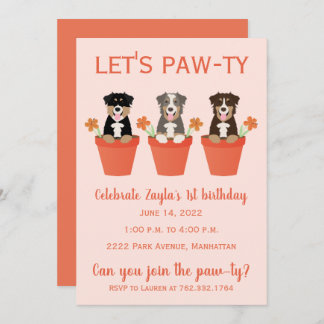 Lasse Pawty Australian Shepherd Dogs Einladung