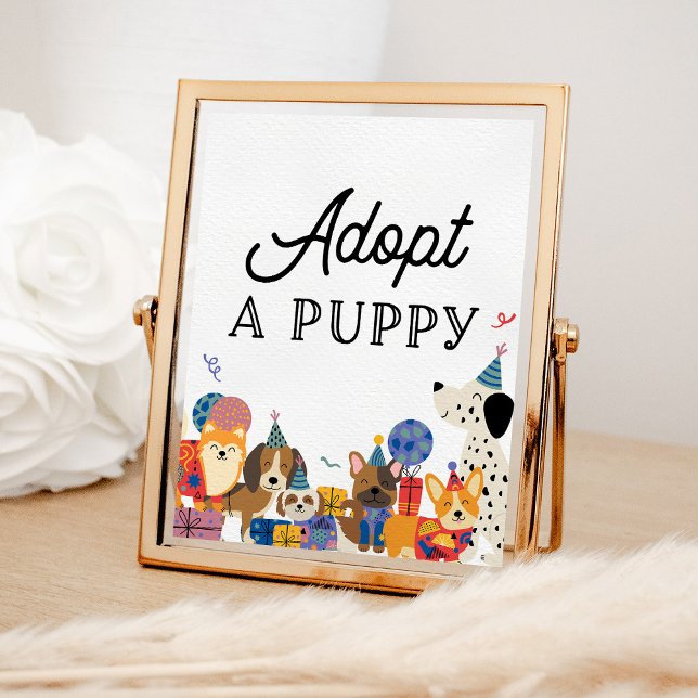 Lasse Pawty Dog Party eine Adoption Adoptiere Poster (Von Creator hochgeladen)