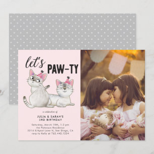 Lasse Pawty   Twins Joint Birthday Party Foto Einladung