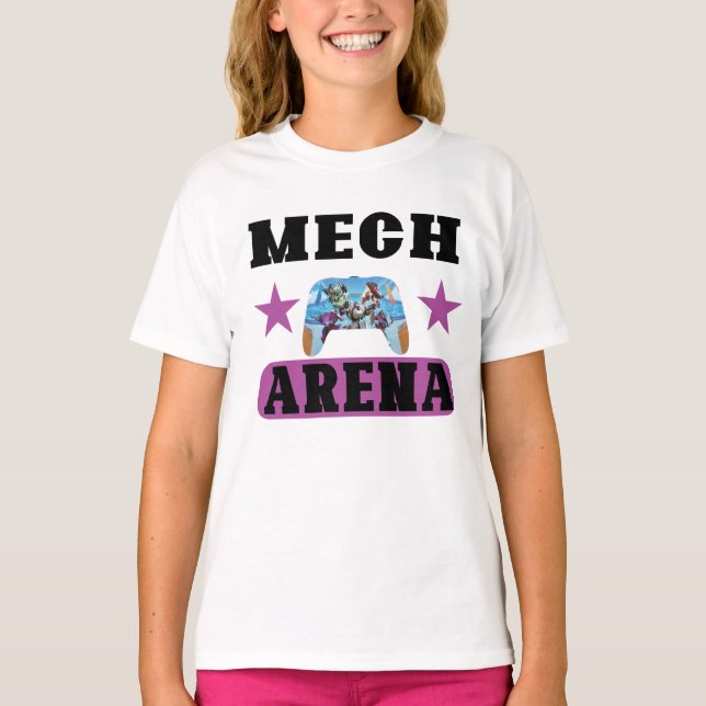 Lasse Phantastische Schlacht spielen | Mech Arena T-Shirt (Vorderseite)