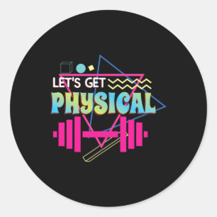 Lasse Physical Totally Krass 90er Jahre Style Work Runder Aufkleber