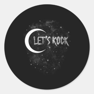 Lasse Rock on Rock Star Moon mit Stars Concert Ban Runder Aufkleber