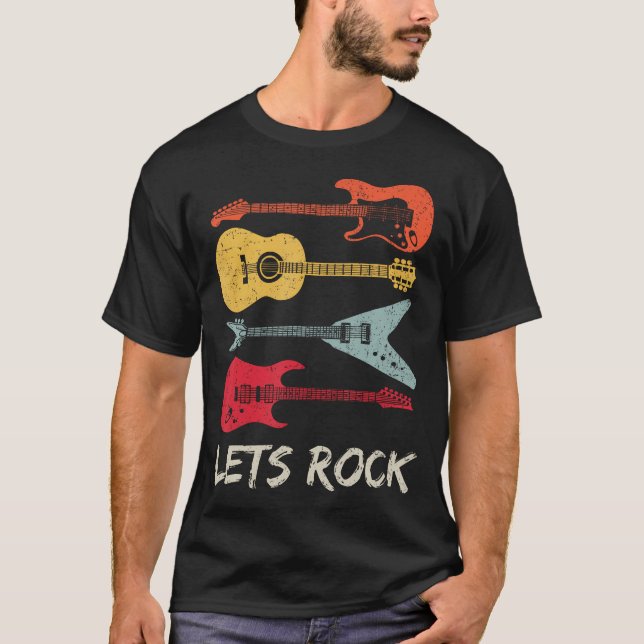 Lasse Rock'n'Roll Guitar Retro Geschenke Männer Fr T-Shirt (Vorderseite)