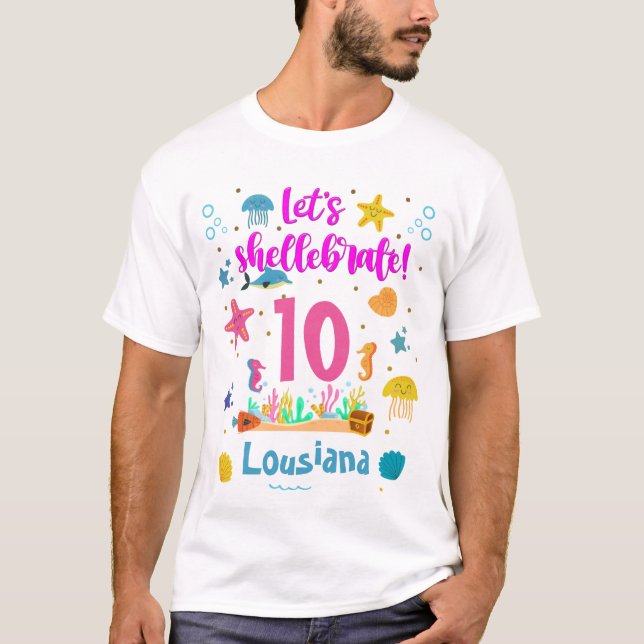 Lasse Shellebrate Marine Untersee Geburtstag T-Shirt (Vorderseite)