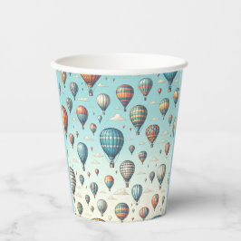 Lasse sie fliegen! Whimsical Hot Air Ballons Pappbecher