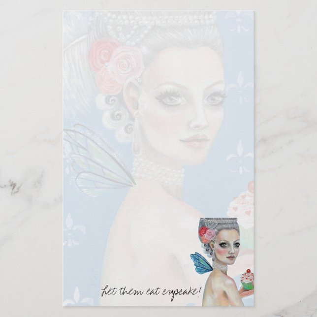 Lasse sie Kuchen essen Briefpapier (Vorderseite)