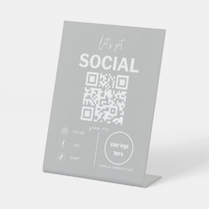 Lasse Soziales QR-Code-Zeichen erhalten  Sockelschild