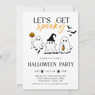 Lasse Spooky-Ghost-Halloween-Party Einladung