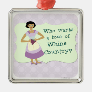 Lasse Tour Whine Country! Silbernes Ornament