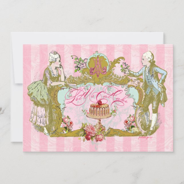 Lasse uns Esskuchen-Party Einladungen (Vorderseite)